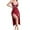 Wine, variant on Womens Fashion 2026 Long Satin Nightgowns for Women Blue High Slit Dress 2 Pieces Deep V Sexy Elegant Lace Cami Maxi Dress with Panty