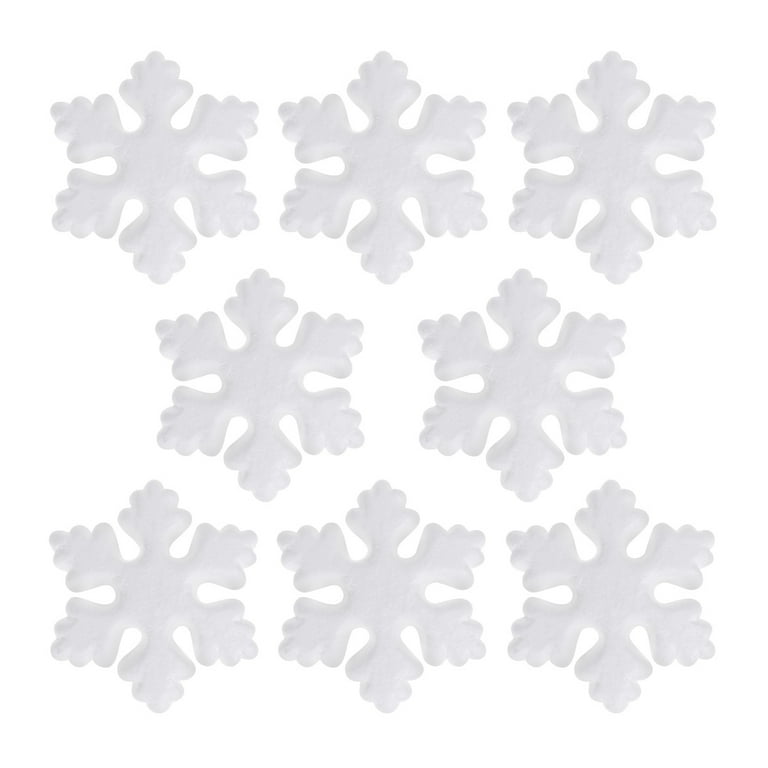 Artificial snowflakes containing artificial, background, and