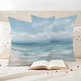 thumbnail image 3 of Outdoor Pillow Covers Summer Ocean Beach Ombre Waterproof Pillow Cases 24x24 Set of 2, Vintage Oil Painting Throw Pillow Cover Pillowcase for Patio Balcony Couch Garden, 3 of 9