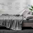 thumbnail image 3 of Aship Cooling Blanket for Hot Sleepers, Arc-Chill Q-Max>0.5 Double Cooling Sided Stylish Revolutionary Cold Blankets, Lightweight Summer Blanket Queen Size, Gray, 79" x 86", 3 of 7