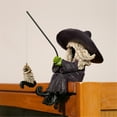 thumbnail image 6 of Yttmshdga Halloween Fishing Witch Resin Decor Miniature Cauldron & Broomstick Figurine For Aquarium/Tabletop, 6 of 7
