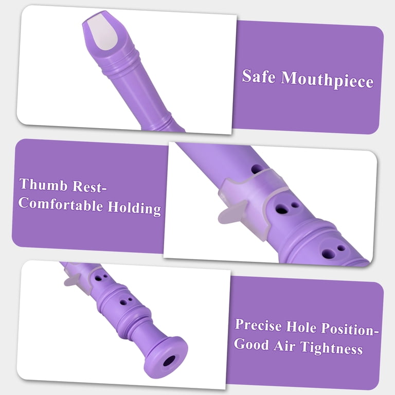 EastRock Soprano Recorder, 3-Piece Purple photo 2