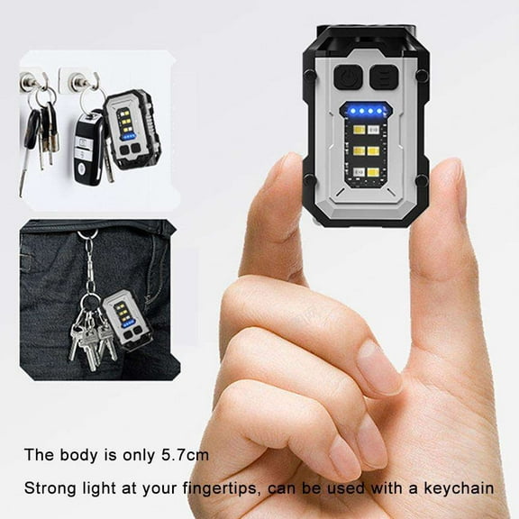 FurNest Portable LED Flashlight Magnetic Mini Keychain Torch Rechargeable еп ]