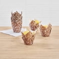 thumbnail image 4 of Panificio 2 oz Tulip Chocolate Wisp Paper Tall Baking Cup - 3 1/4" x 3 1/4" x 3" - 200 count box, 4 of 11