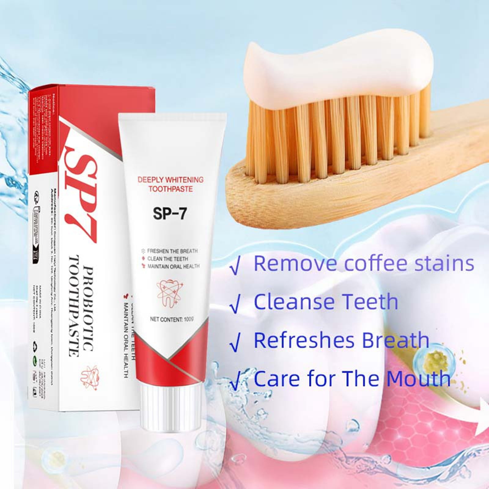 Seal Coupons ning Mouthwash Travel Size Toothpaste without Fluoride Toddlers Products Organic Baby Toothpaste And Toothbrush Toothpaste to n Teeth Sk2神仙水 Deep Cleaning Teeth at Home Bad