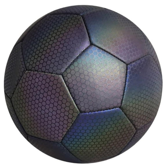 hejhncii Soccer Balls Reflective Soccer Balls Size 4, 5 Glowing Reflective Football Indoor Outdoor School Training Soccer Balls