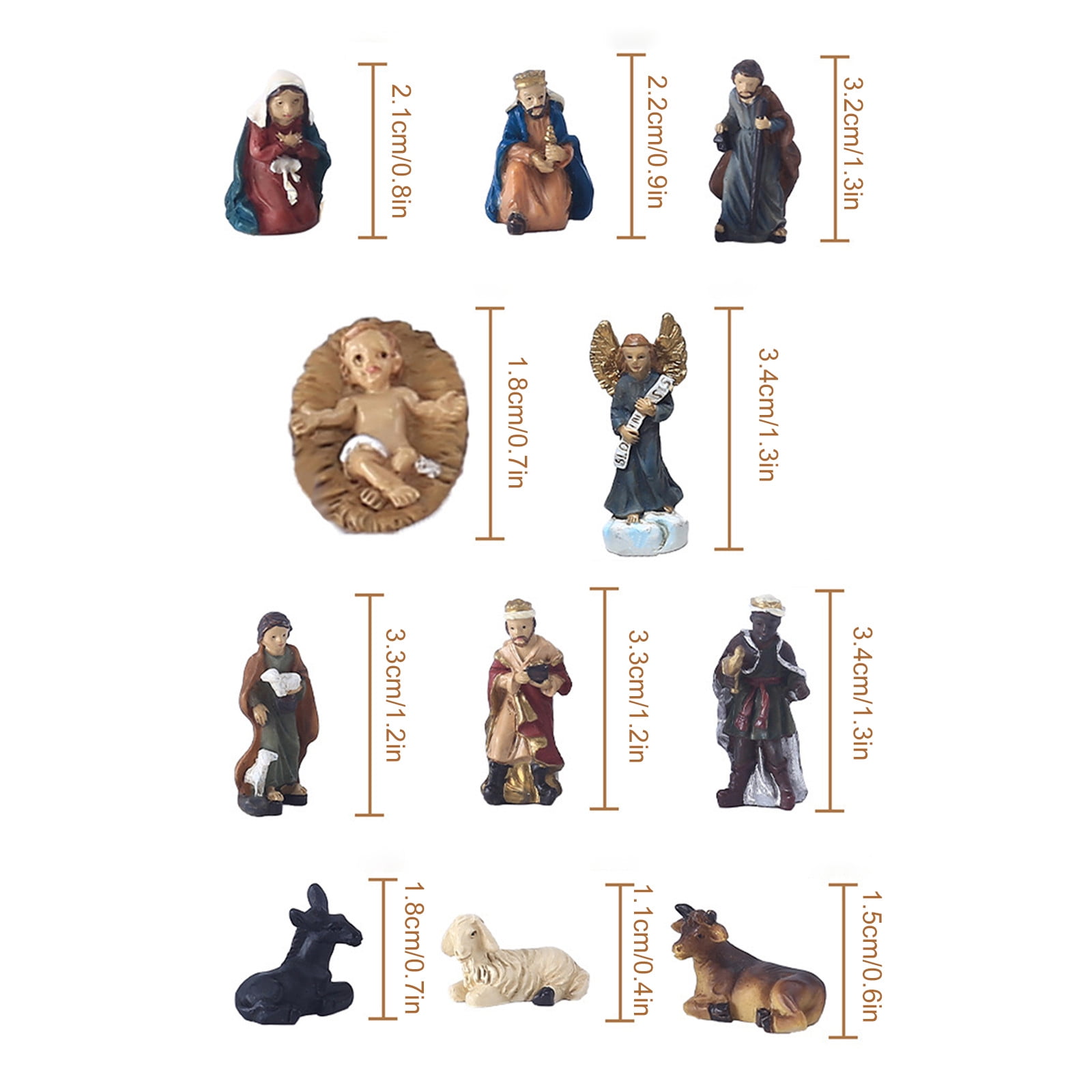 Dengmore Nativity Scene Nativity Sets For Christmas Indoor Black Metal Nativity Set With Wood Base People Nativity Set Tree Nativity For Christmas Table Decoration