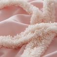 thumbnail image 4 of 3 Pieces Duvet Covers Set, Boho Tufted Comforter Sets with Zipper Closur, Soft Breathable Floral Bedding Set for All Seasons(Pink,Queen  90"x90"), 4 of 7