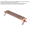 thumbnail image 5 of Uxcell 1 Set Wall Mounted 20" x 3.94" x 0.24" Copper Ground Bar 51 Terminal Positions Ground Bar Kits, 5 of 5