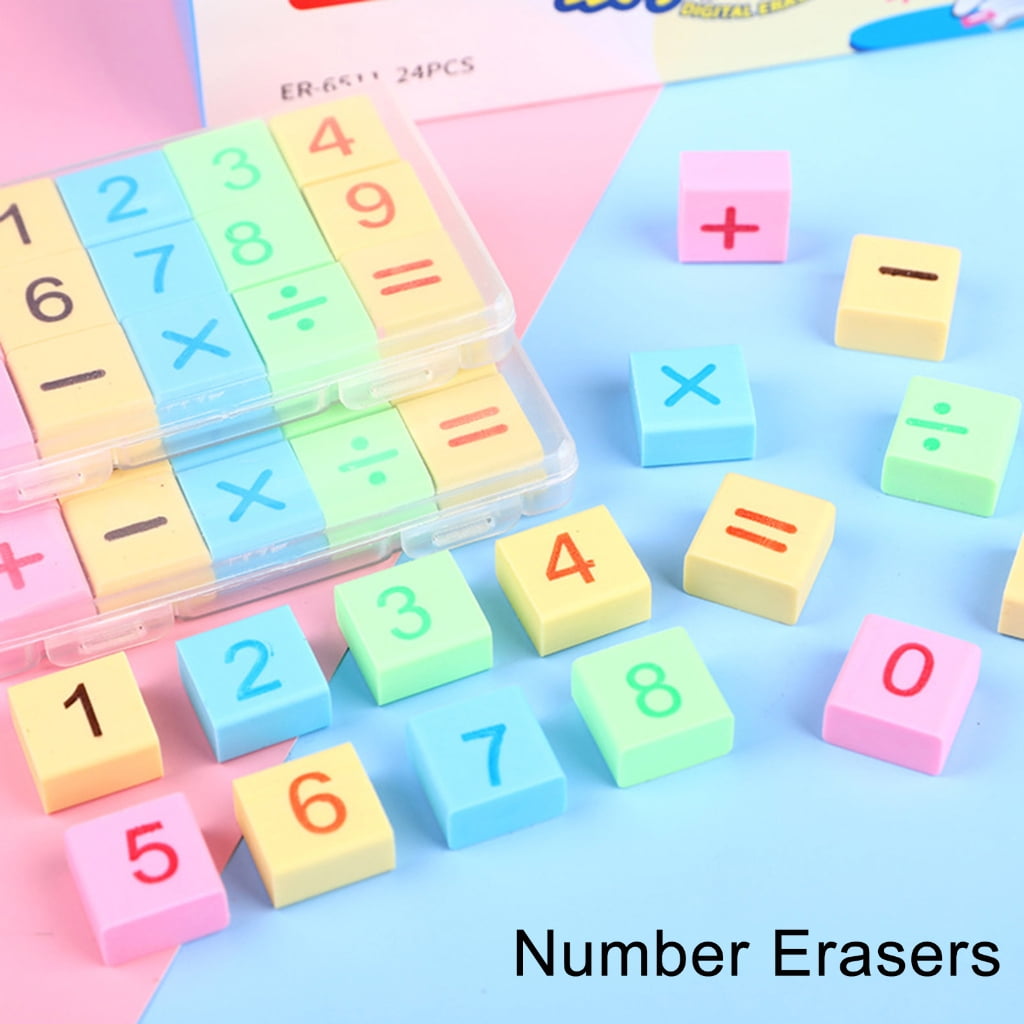 Zeiwohndc Multipurpose Small Size Number Erasers for Drawing Studio and Home Use