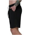 thumbnail image 5 of HOOMEUMY Men's Lightweight Summer Sports Workout Shorts with Pockets Quick Dry Athletic Gym Running Shorts Beach Shorts Black XXL, 5 of 8