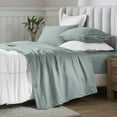 thumbnail image 3 of Superior Egyptian Cotton Deep Pocket 650 TC Sheet Set, King, Teal, 3 of 9