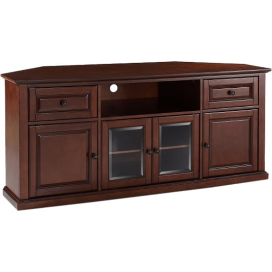 Crosley Furniture 60" Corner TV Stand in Mahogany
