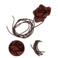 thumbnail image 3 of Unique Bargains 1 Pc Adjustable Waist Belt Elegant Satin Rose Flower Handmade Cord Belt Women Brown, 3 of 4