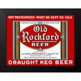 thumbnail image 2 of Vintage Booze Labels 24x19 Black Modern Framed Museum Art Print Titled - Old Rockford Beer, 2 of 5