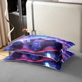 thumbnail image 4 of 100% Pure Cotton Kart Race Car Duvet Cover Set Queen High Building Neon Light Bedding Set Extreme Sports Speed Games Comforter Cover with 2 Pillowcases,Not Comforter, 4 of 6