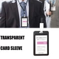 thumbnail image 3 of mnjin work id card holder double-sided transparent student id employee work card 10 pc black, 3 of 5