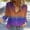 Dark blue, variant on YVNAURA Womens Spring Fashion 2026 Floral Button Down Shirt Long Sleeve Casual Tunic Blouse Cotton Breathable Loose Fit Round Neck Vacation Top, Purple,L
