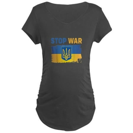 

CafePress - Support Ukrainians Ukraine Flag Maternity T Shirt - Maternity Dark T-Shirt