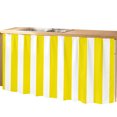 thumbnail image 2 of Yellow Striped Cabinet Curtains for Shelves, Modern Farmhouse Yellow White Stripes Privacy Curtain for Closet Self Adhesive, Dust-Proof Drapes for Closet Storage Room Classroom Doorway, 32"W x 55"L, 2 of 9
