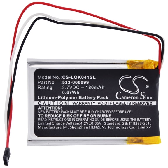180mAh Logitech AHB222535PJT 533-000099 Battery for Keys-To-Go ik1041