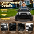 thumbnail image 2 of Xuanlur 24V Ride on Toys with Parents Control, Ride on Truck Car with Four-Wheel Suspension, Electric Vehicles for Kids, Power Display, Bluetooth, MP3, Music, LED Headlight, 1.86-3.11MPH (Black), 2 of 8