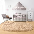 thumbnail image 7 of DEFNES Ultra Soft Fluffy Bedroom Rugs,2.6' X 5.3' Oval Beige Fluffy Rugs for Bedroom,Small Throw Rugs, Kids Room Carpet Modern Shaggy Area Rugs Home Decor, 7 of 7