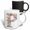 Multicolor, variant on 3drose, Pretty Watercolor Floral Monogram Letter P, 11oz Two-tone Red Mug