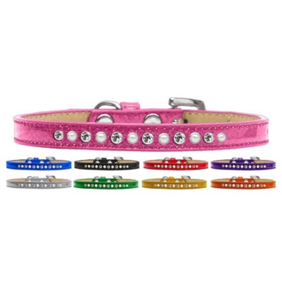 Dog, Puppy and Pet Ice Cream Collar, "Pearl Clear Crystal Rimsets"