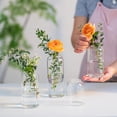 thumbnail image 3 of Vases à Bourgeons en Verre pour Fleurs - Petits Vases en Verre Modernes Soufflés pour Centres de Table Ensemble de 3, Mini Vases à Fleurs en Vrac Transparent (Fleur Non Incluse), 3 of 5