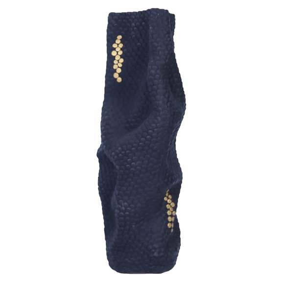 Beloved Modern and Elegant Ceramic Navy Blue Vase with Gold Accents