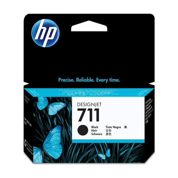 HP 711 38-ml Black DesignJet Ink Cartridge, CZ129A
