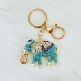 thumbnail image 3 of Wrapables Crystal Bling Keychain, Keyring Purse Handbag Pendant Charm, Blue Opulent Elephant, 3 of 6