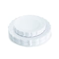 thumbnail image 1 of Posh Setting Elegant Collection White Plastic Disposable Dinnerware Set, Wedding Plastic Dishes For 20 Guests (20 10.25'' Dinner Plates and 20 7.25'' Salad Plates), Fancy Disposable Dinnerware, 1 of 6