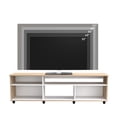 thumbnail image 4 of Inval 5-Shelf Modern TV Stand for TVs up to 70", White/Sand, 4 of 6
