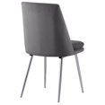 thumbnail image 2 of Best Master Chaises Latérales Rembourrées en Velours Gris Sandler (Lot de 2), 2 of 3
