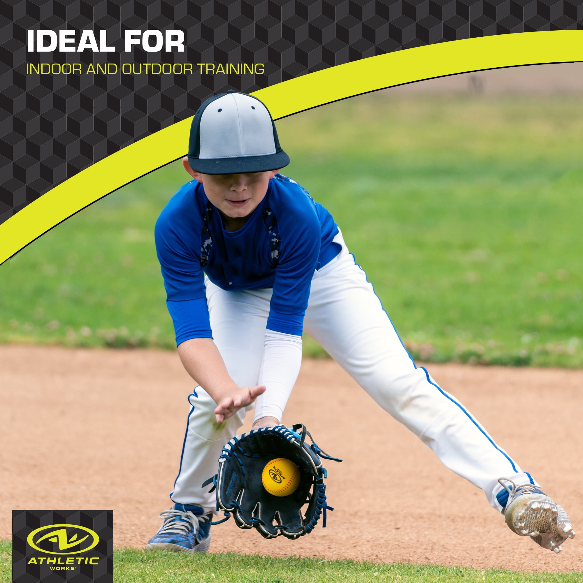 Athletic Works Foam Baseball - Safe and Soft Practice for Kids and Beginners