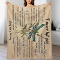 thumbnail image 6 of Dragonfly Blanket Memorial Sympathy Gifts for Girls Women Loved One I Never Left You Throw Blanket for Kids Adults Soft Warm Cozy Fleece Blanket for Couch Sofa 40"x50", 6 of 6
