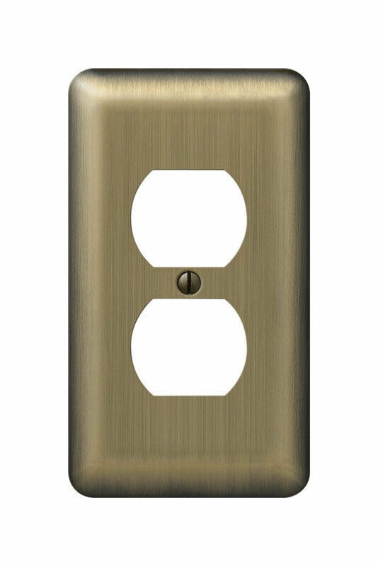 NEW Amerelle Devon Brushed Brass 1 Duplex Outlet Wall Plate Decor Collection