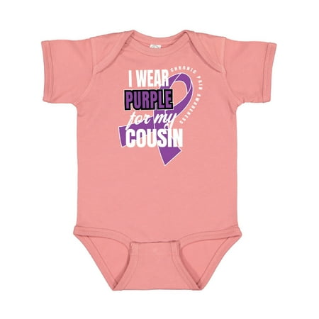 

Inktastic Chronic Pain I Wear Purple For My Cousin Gift Baby Boy or Baby Girl Bodysuit