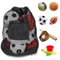 thumbnail image 1 of Bolsa De Malla De Bola De Gran Capacidad, Bolsa De Almacenamiento De Tela Oxford Con Diseño De Cordón Para Fútbol, ​​baloncesto, Voleibol, Malla Fina Transpirable, 1 of 7