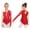 Red, variant on Gymnastics Leotard for Girls Sparkly Long Sleeve Ballet Dance Dress Figure Ice Skating Competitions Hot Pink 10