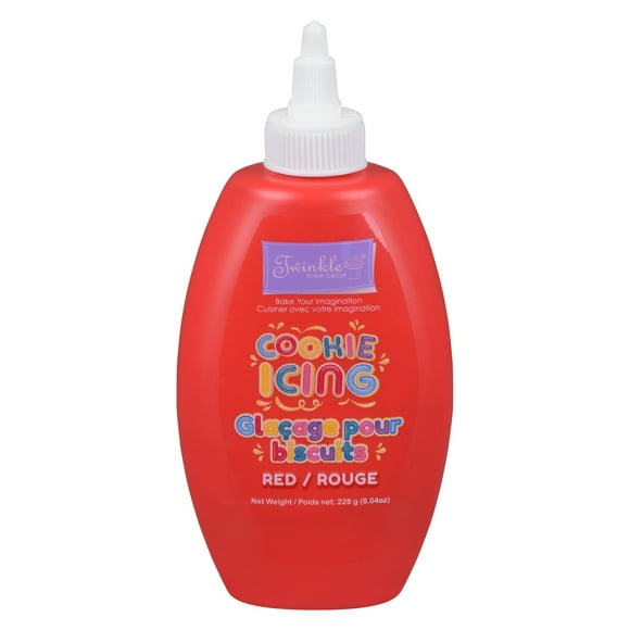 Glaçage pour biscuits Twinkle rouge Poids net 228g