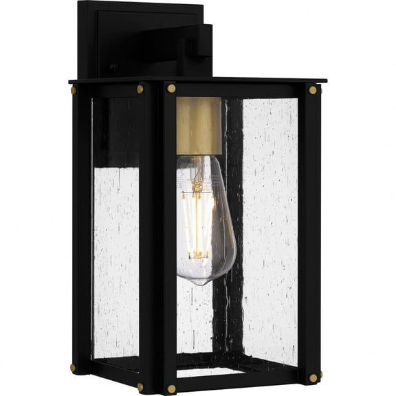 Quoizel Robbins 1-Light Matte Black Outdoor Wall Lantern