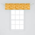 thumbnail image 2 of Tropical Window Valance Pack of 2, Outline Drawings Various Leaves Drawn by Hand Hawaiian Vibes Plantation, Rod Pocket Curtain Valances for Kitchen Bedroom, 54" X 12", Orange and White, by Ambesonne, 2 of 4