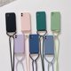 thumbnail image 2 of Funda de teléfono de silicona líquida con correa de collar cruzado, cordón para iphone 14, 13, 12 Mini, 11 Pro, X, XR, XS Max, 6, 6s, 7, 8 Plus, 2 of 4
