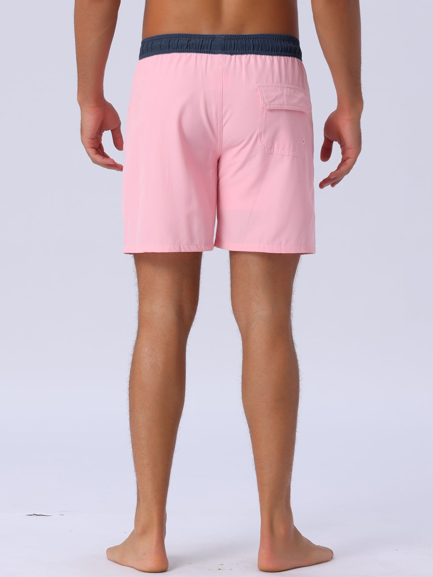 DARING DIVA Men's Lining Surfing Drawstring Swimming Shorts 34 Pink
