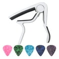 thumbnail image 1 of YLSHRF Stringed Instruments Basswood Guitar Capo + Celluloid Pick Zinc Alloy Stringed Instrument Repair Accessories For, 1 of 8