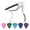 Silver, variant on NFTIGB Zinc Alloy Trigger Guitar Capo with 5 Celluloid Picks for Acoustic Electric Guitars Ukulele, Lightweight Portable Musical Instrument Accessories, Gold (1.62 oz / 46g)