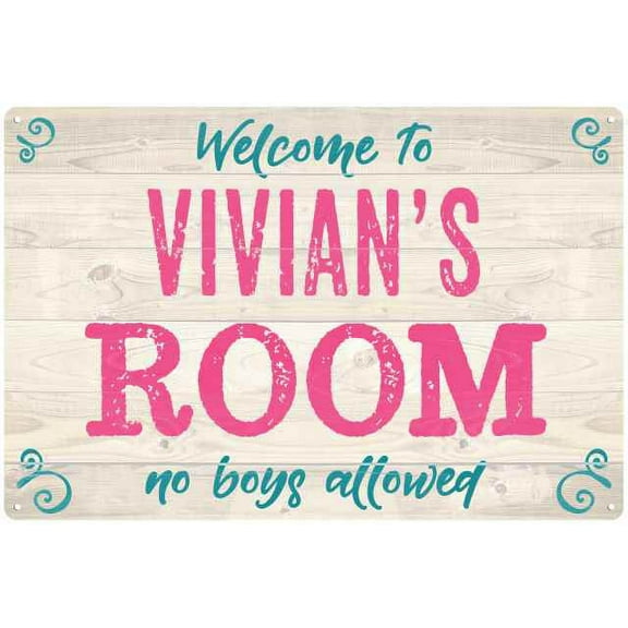 VIVIAN'S Room Kids Bedroom Sign 8x12 Metal Sign 208120089097